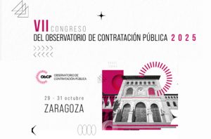 Cartel oficial del VII Congreso del Observatorio de Contratación Pública 2025 en Zaragoza